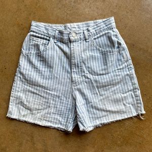 Vintage Lee Striped Denim Shorts